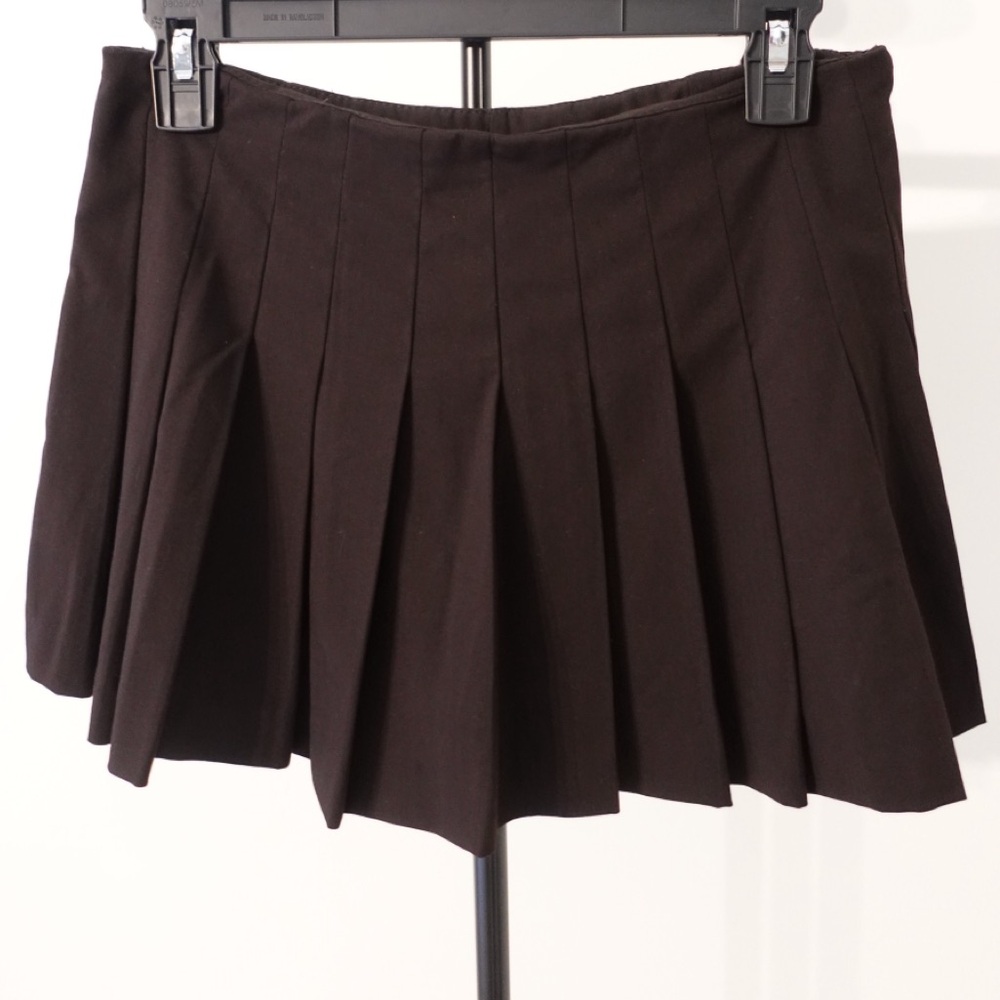 Zara Brown Mini Pleated Skirt